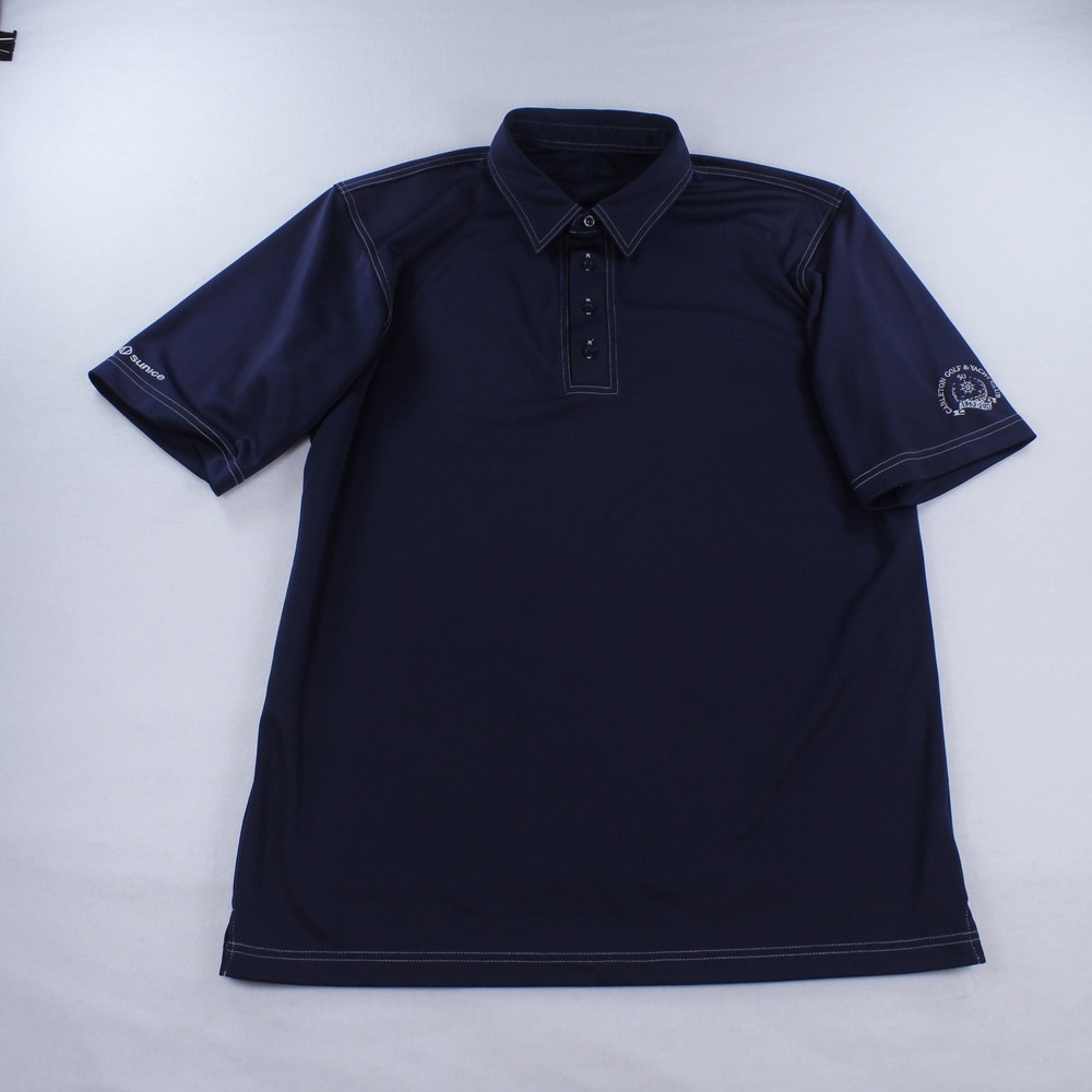 Sunice Men's Navy Blue Golf Polo Shirt Carleton Golf Yacht Club Logo Size M